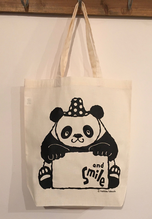 エコトートバッグ パンダ アイボリー 武内祐人